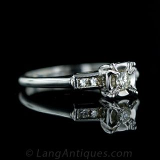 Vintage Illusion Set Diamond Engagement Ring