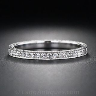 Vintage Inspired Diamond Wedding Band