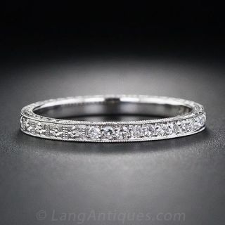 Vintage Inspired Diamond Wedding Band