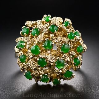 Vintage Jade Cluster Ring
