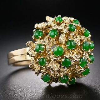 Vintage Jade Cluster Ring