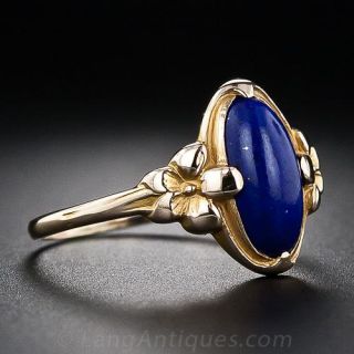 Vintage Lapis Flower Ring