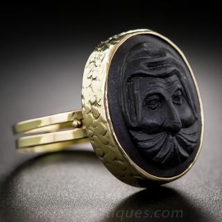 Vintage Lava Cameo Ring