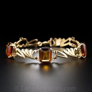 Vintage Madeira Citrine Bracelet