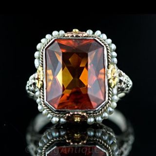 Vintage Madeira Citrine Ring Main View