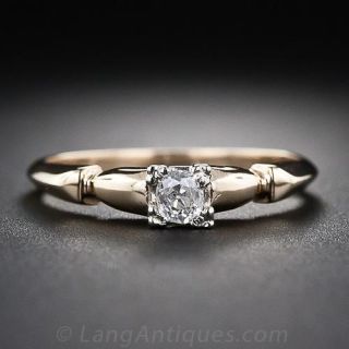 Vintage Mid-Century .20 Carat Diamond Solitaire