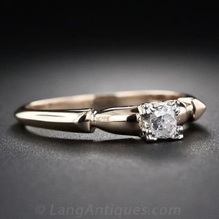 Vintage Mid-Century .20 Carat Diamond Solitaire