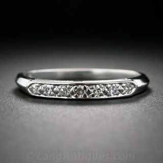 Vintage Mid-Century Platinum Diamond Band