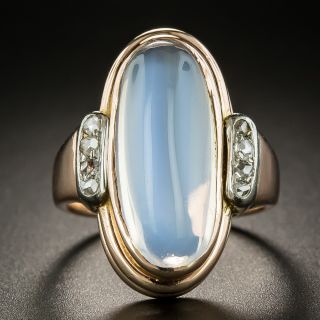 Vintage Moonstone and Diamond Ring - 3