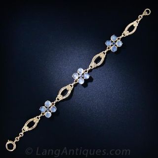 Vintage Moonstone and Sapphire Bracelet