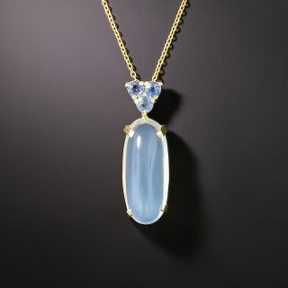 Vintage Moonstone and Sapphire Necklace - 2