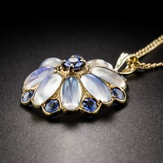 Vintage Moonstone and Sapphire Pendant