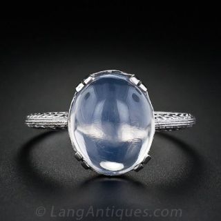 Vintage Moonstone Filigree Ring