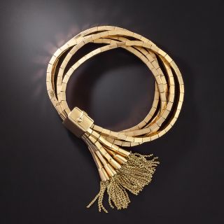 Vintage Multi-Strand Tassel Slide Bracelet - 1