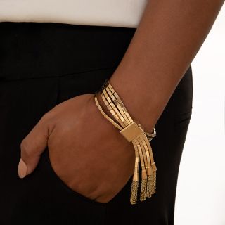 Vintage Multi-Strand Tassel Slide Bracelet