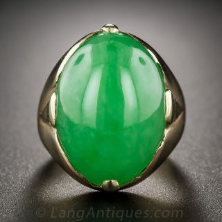 Vintage Natural Jade Ring