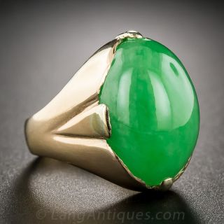 Vintage Natural Jade Ring