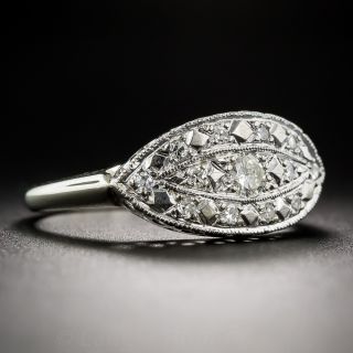 Vintage Navette-Shaped Diamond Ring