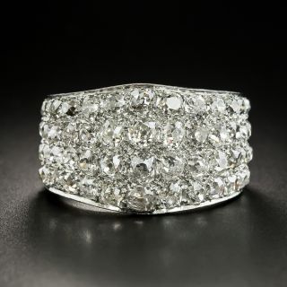 Vintage Old Mine-Cut Diamond Pavé Band Ring - 1