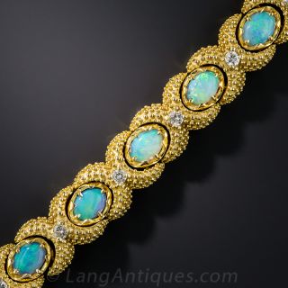 Vintage Opal and Diamond Bracelet - 2