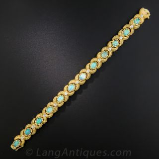 Vintage Opal and Diamond Bracelet