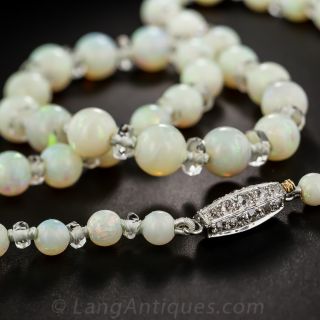 Vintage Opal Bead Necklace