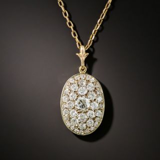 Vintage Oval Diamond Cluster Drop - 2