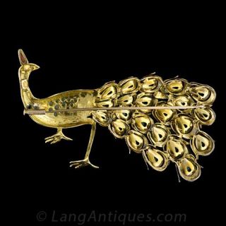Vintage Peacock Pin