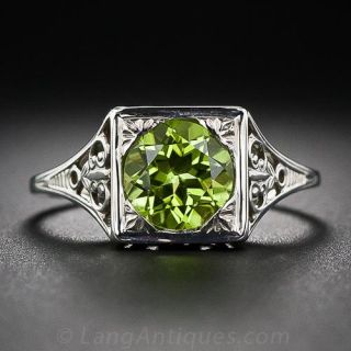 Vintage Peridot Solitaire Ring