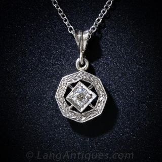 Vintage Petite Diamond Pendant