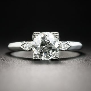 Vintage Platinum 1.17 Carat Diamond Engagement Ring - GIA K SI1