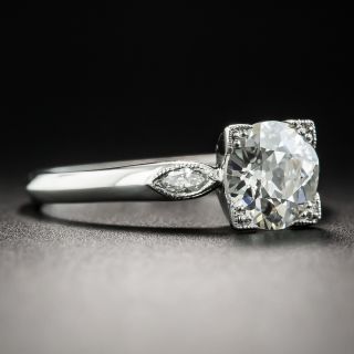 Vintage Platinum 1.17 Carat Diamond Engagement Ring - GIA K SI1
