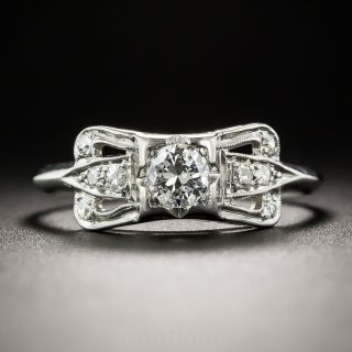 Vintage Platinum .22 Carat Diamond Engagement Ring