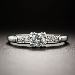 Vintage Platinum .27 Carat Diamond Engagement Ring