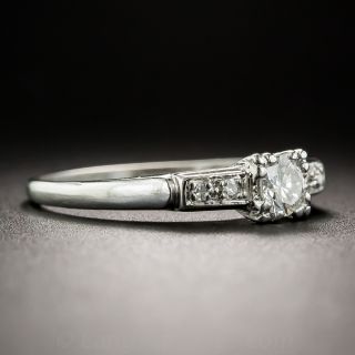 Vintage Platinum .27 Carat Diamond Engagement Ring