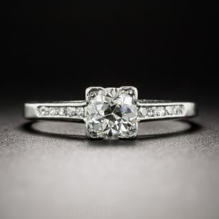 Vintage Platinum .55 Carat Diamond Engagement Ring - 2