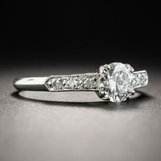 Vintage Platinum .57 Carat Diamond Engagement Ring - GIA G VVS2
