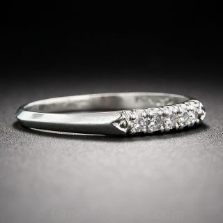 Vintage Platinum and 5 Diamond Wedding Band