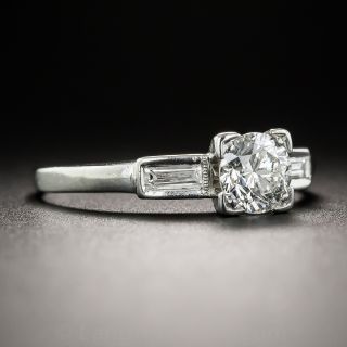 Mid-Century .60 Carat Diamond Solitaire Engagement Ring