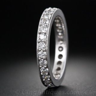 Vintage Platinum and Diamond Eternity Band