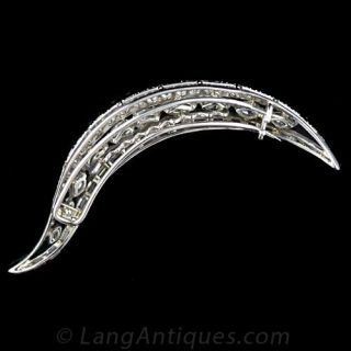 Vintage Platinum and Diamond Hair Barrette