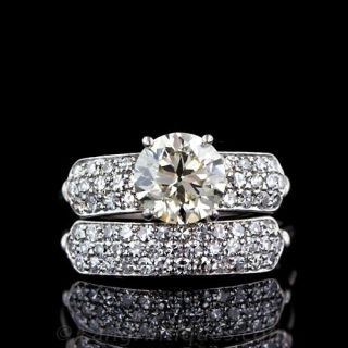 Vintage Platinum and Diamond Wedding and Engagement Set