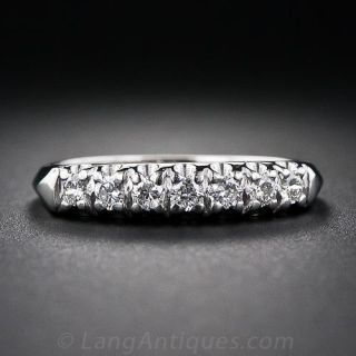 Vintage Platinum and Diamond Wedding Band