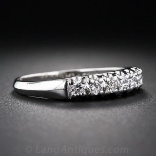 Vintage Platinum and Diamond Wedding Band