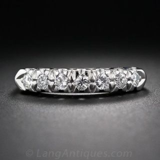 Vintage Platinum and Diamond Wedding Band