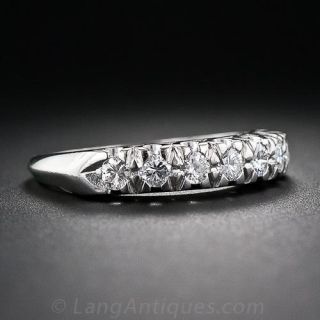 Vintage Platinum and Diamond Wedding Band