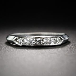 Vintage Platinum and Diamond Wedding Band