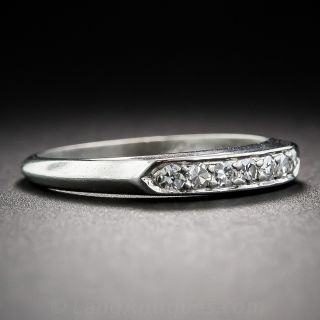 Vintage Platinum and Diamond Wedding Band