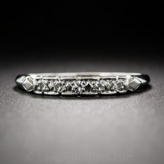 Vintage Platinum and Diamond Wedding Band