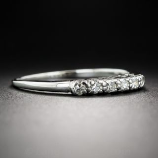 Vintage Platinum and Diamond Wedding Band - size 8 1/2